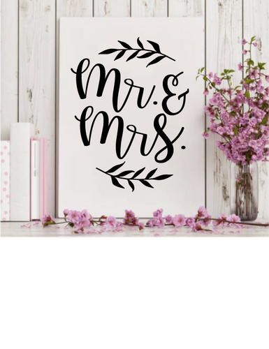 MR AND MRS WALL STICKER