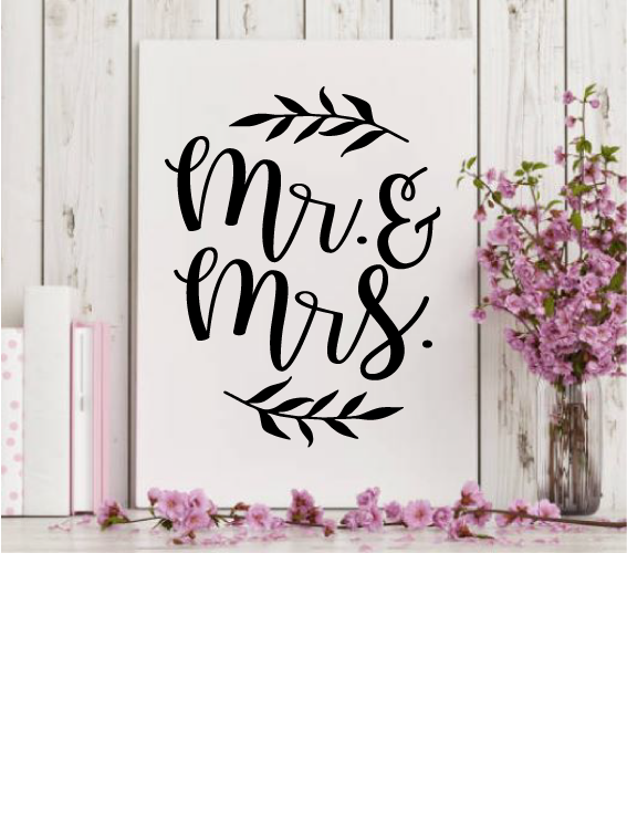 MR AND MRS WALL STICKER