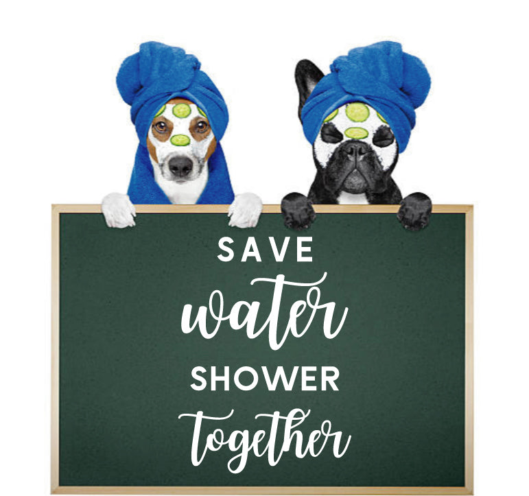 SAVE WATER SHOWER TOGETHER WALL STICKER